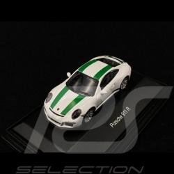 Porsche 911 R typ 991 weiß / grün 1/87 Schuco 452630000