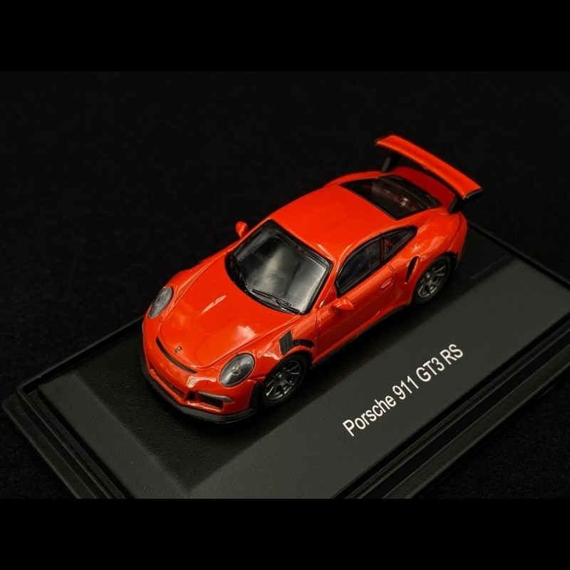Schuco Porsche 911 GT3 RS Modellauto 1:87 - Orange Die-Cast Modell Mit Vitrine