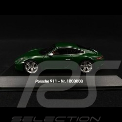 Porsche 911 type 991 Carrera S N° 1 million 1000000 vert Irlandais Edition 70 ans 1/43 Spark MAP02080020
