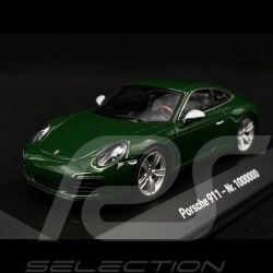 Porsche 911 type 991 Carrera S N° 1 million 1000000 vert Irlandais Edition 70 ans 1/43 Spark MAP02080020