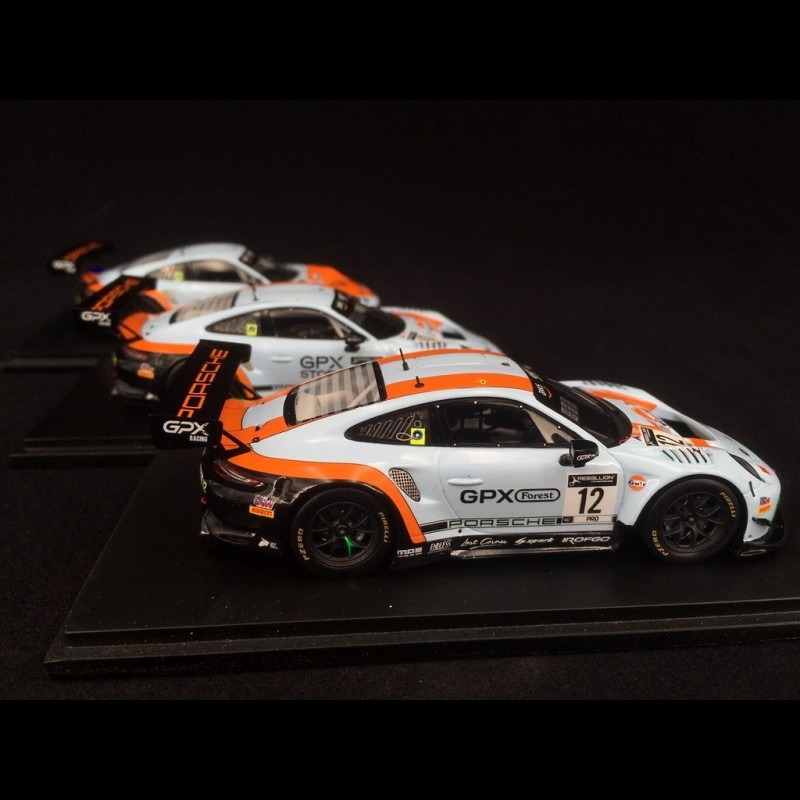 Trio Porsche 911 GT3 R type 991 GPX Racing 1/43 Spark