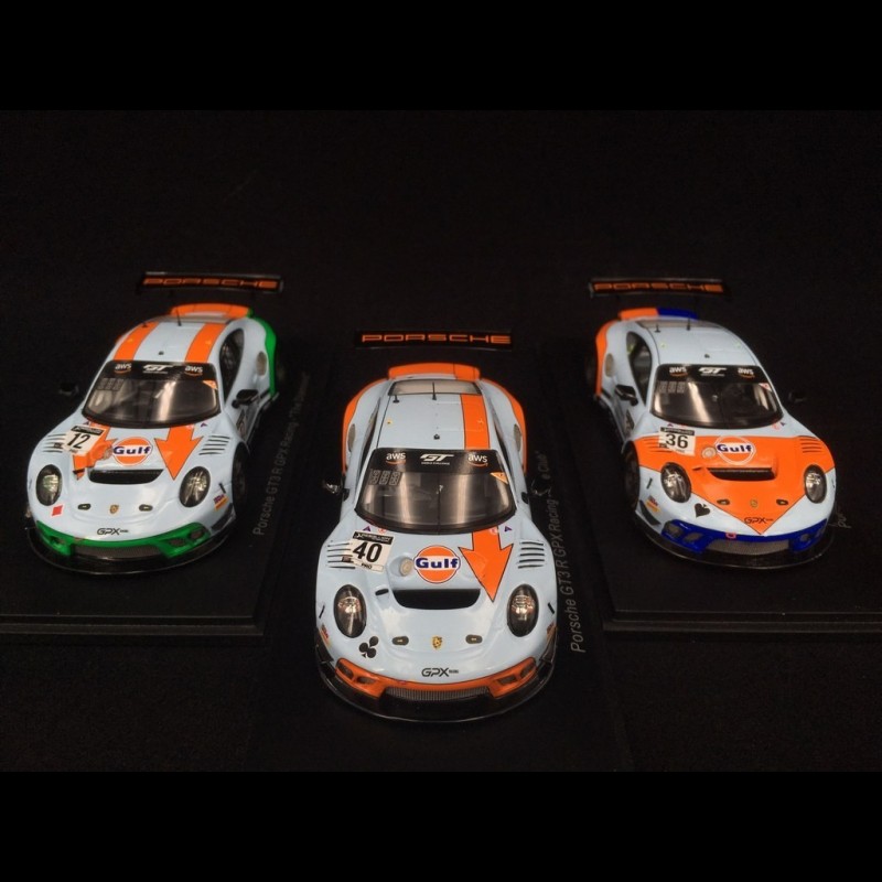 Trio Porsche 911 GT3 R type 991 GPX Racing 1/43 Spark