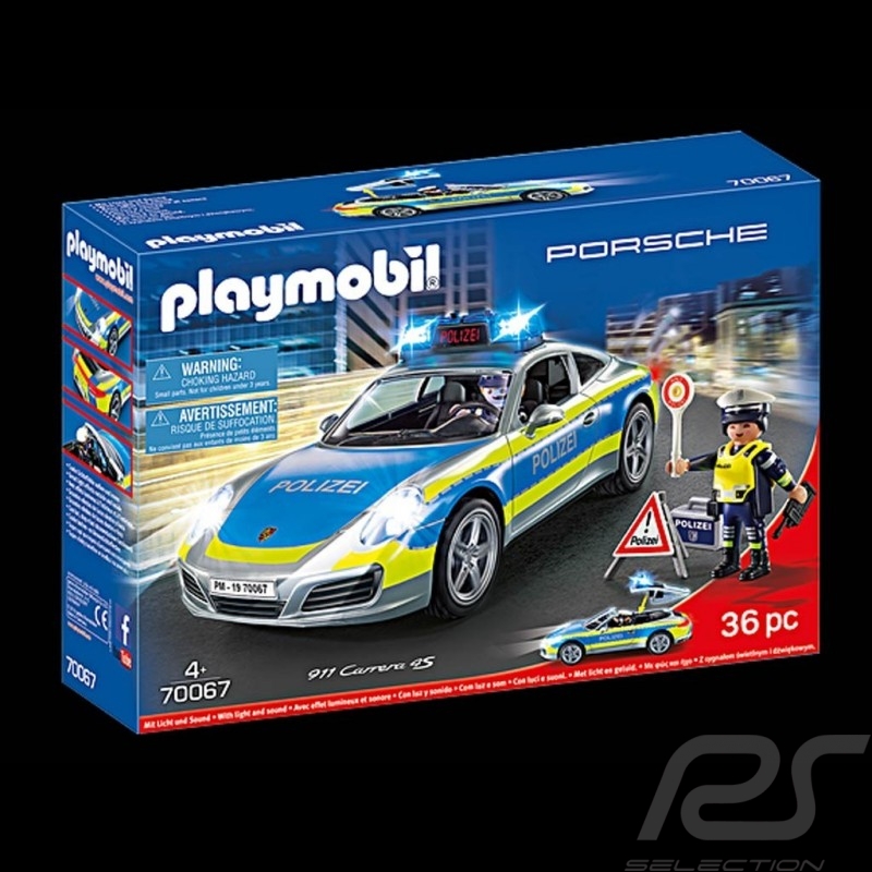 Porsche 911 Carrera 4S typ 991 Polizei mit Figuren Playmobil WAP0401110MPMP