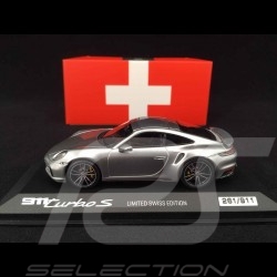 Porsche 911 Turbo S Edition Limitée Suisse Salon de Genève 2020 - Collector 1/43 Minichamps WAP0201360LCHE