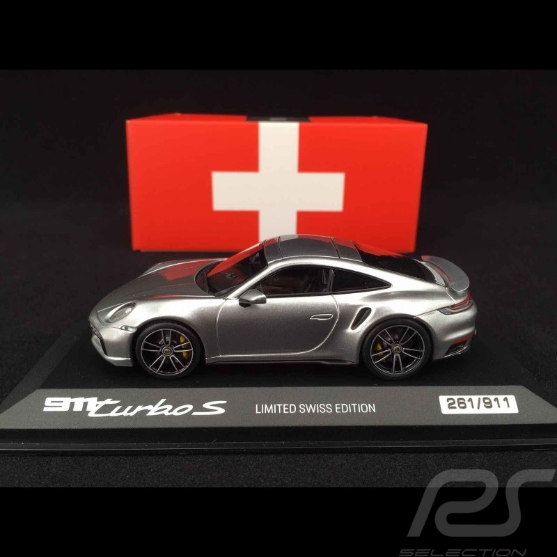 Porsche 911 Turbo S Limited Swiss Edition Geneva Motorshow 2020 - collector 1/43 Minichamps WAP0201360LCHE