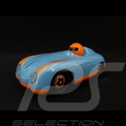 Vintage Spyder wooden racing car for children Gulf blue Schuco 450987700