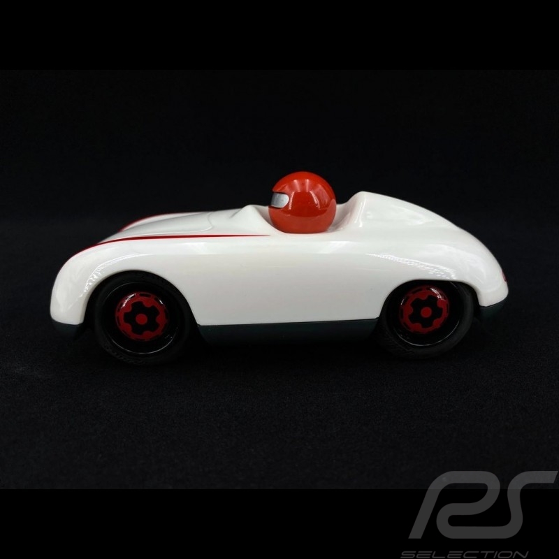 Vintage Spyder Hölzerner Rennwagen für Kinder Weiß Holzauto Schuco 450987400