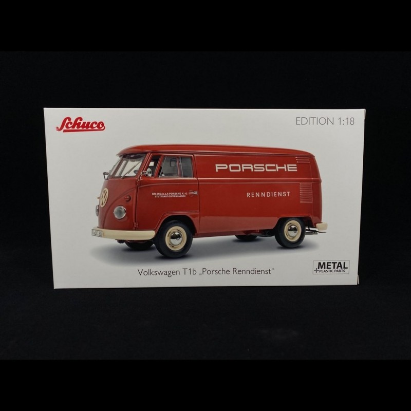 VW Transporter T1 van Porsche racing service 1963 red 1/18