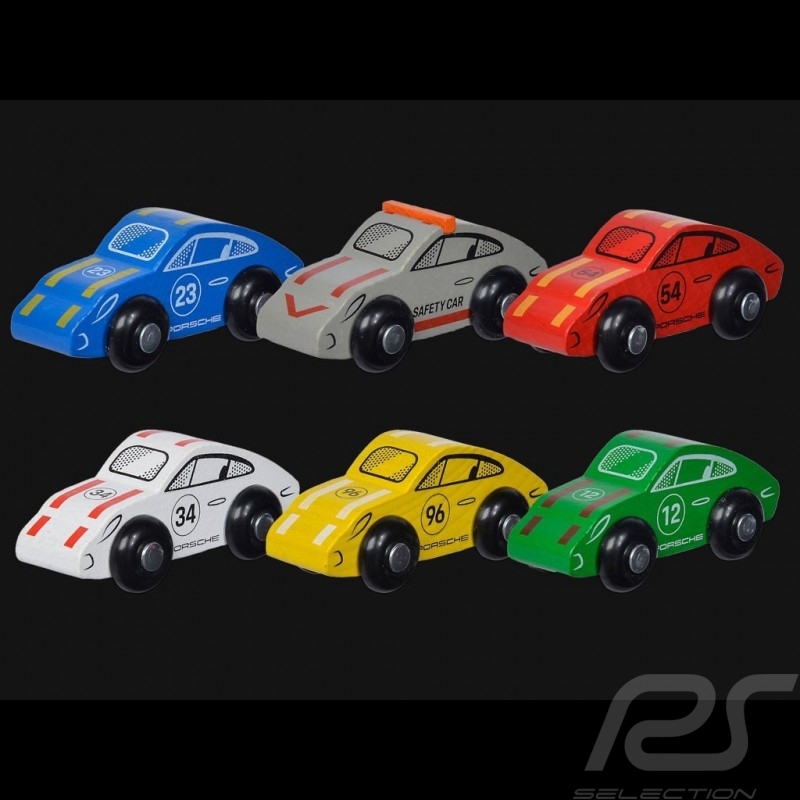 Set of 6 Porsche 911 wooden cars for Porsche Racing  wooden track Eichhorn 109475861