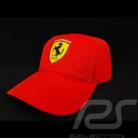 Casquette cap Ferrari matelassée quilted gesteppt rouge