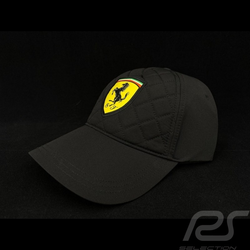 Casquette cap Ferrari matelassée quilted gesteppt noire