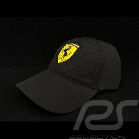 Ferrari cap gesteppt schwarz