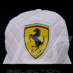 Ferrari cap gesteppt weiß