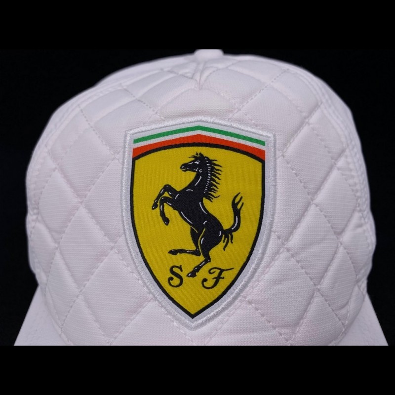 Casquette Quilted Ferrari Blanc