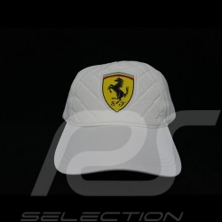 Casquette cap Ferrari matelassée quilted gesteppt blanche