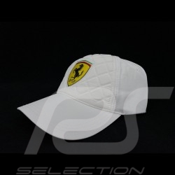 Casquette cap Ferrari matelassée quilted gesteppt blanche