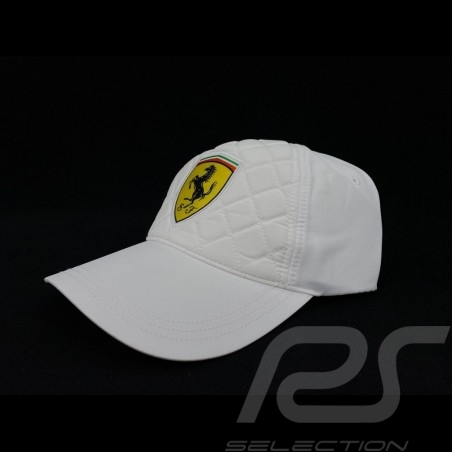 Ferrari cap gesteppt weiß