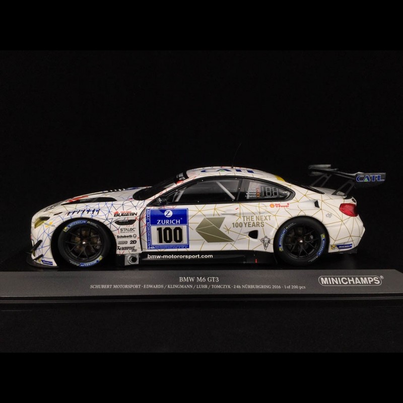 BMW M6 GT3 Schubert Motorsport n° 100 Nüburgring 2016 1/18