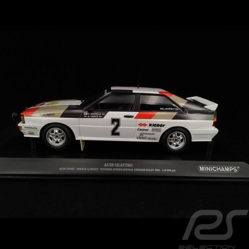 Audi Quattro Audi Sport n° 2 Sieger Schweden Rallye 1981 1/18 Minichamps 155811102