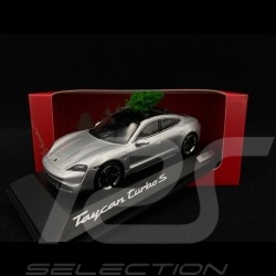 Porsche Taycan Turbo S 2020 Dolomite grey with Christmas tree 1/43 Minichamps WAP0207800MCHR
