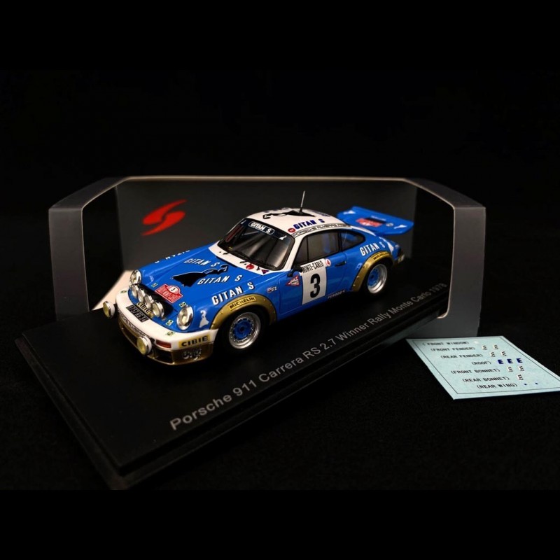 Porsche 911 Carrera RS 2.7 n° 3 Winner Rallye Monte Carlo 1978 1/43 Spark  S6639