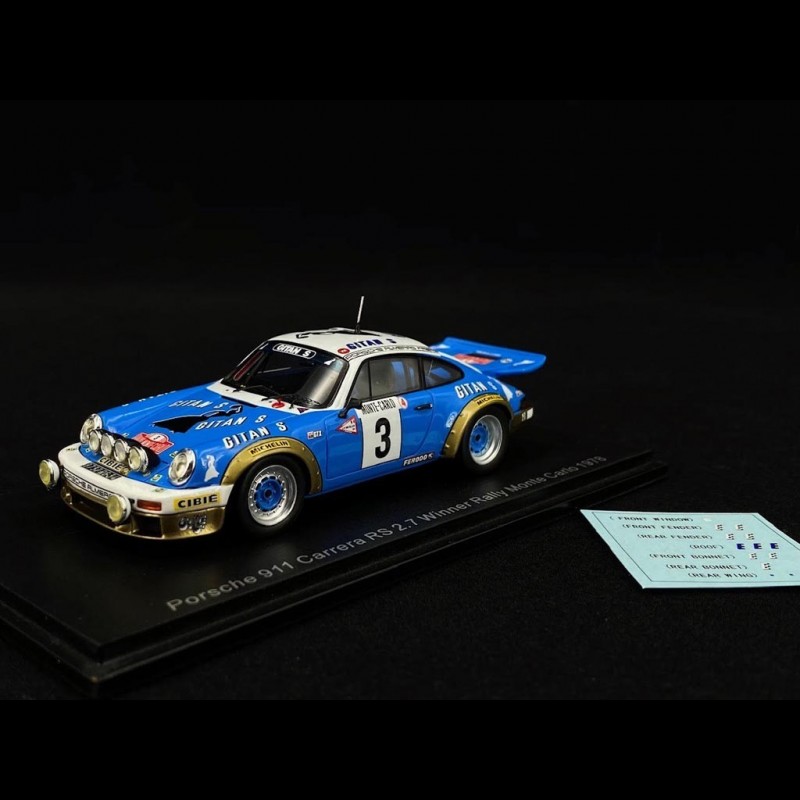 Porsche 911 Carrera RS 2.7 n° 3 Winner Rallye Monte Carlo 1978 1/43 Spark  S6639