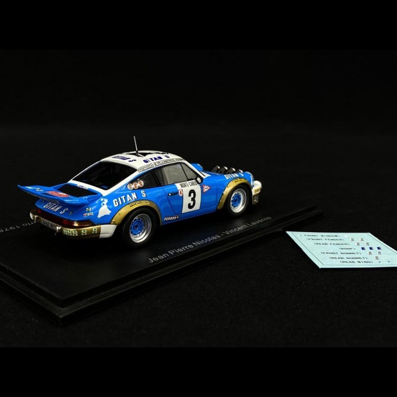 Porsche 911 Carrera RS 2.7 n° 3 Winner Rallye Monte Carlo 1978 1/43 Spark  S6639