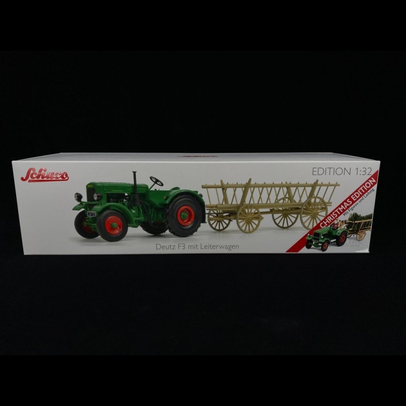 Weihnachten 2020 Schuco 07823-1/32 Deutz F3 Traktor mit Anhänger & Bäumen 