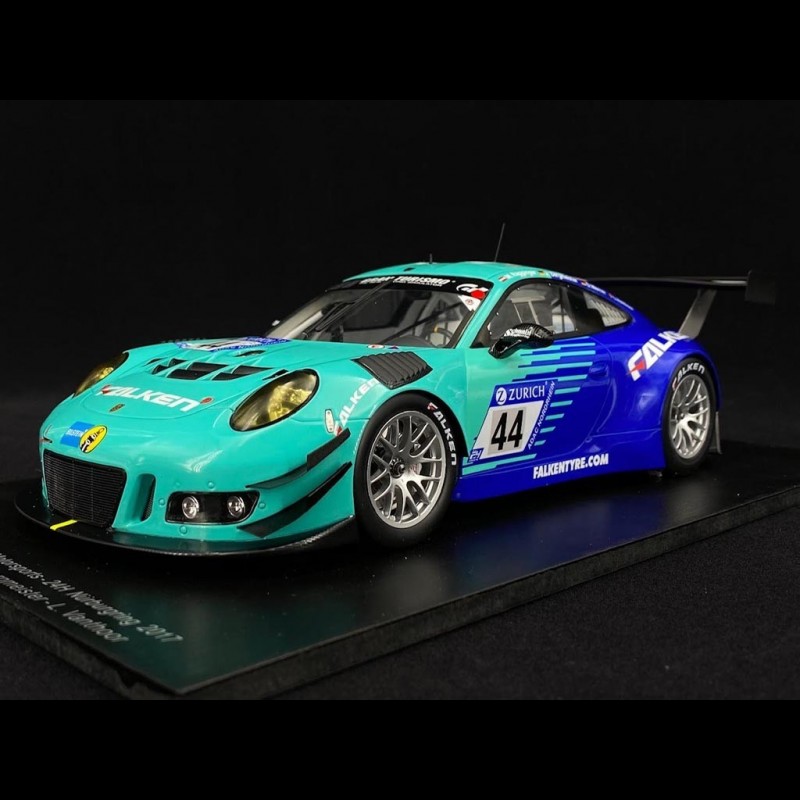 Porsche 911 GT3 R type 991 Falken Motorsports n° 44 Nüburgring 2017 1/18  Spark 18SG025