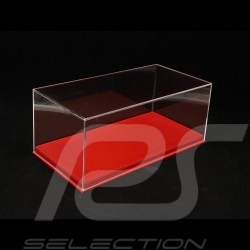 1/18 showcase for Porsche model Red leatherette base premium quality