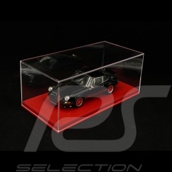 Vitrine 1/18 pour miniature Porsche Base rouge simili cuir qualité premium