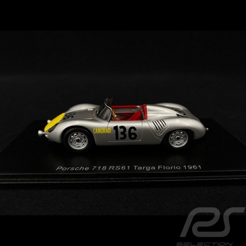 Porsche 718 RS/61 n° 136 Targa Florio 1961 1/43 Spark S4149