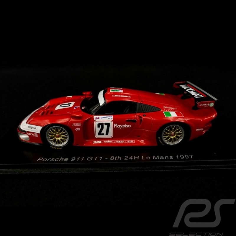 Porsche 911 GT1 type 993 n° 27 8ème Le Mans 1997 1//43 Spark S5604
