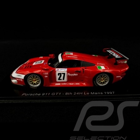 Porsche 911 GT1 type 993 n° 27 8ème Le Mans 1997 1/43 Spark S5604