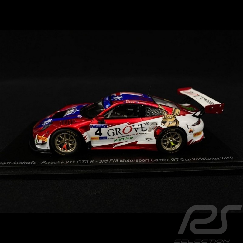 Porsche 911 GT3 R type 991 n° 4 3ème FIA Motorsport Games GT Cup Vallelunga 2019 1/43 Spark S6310