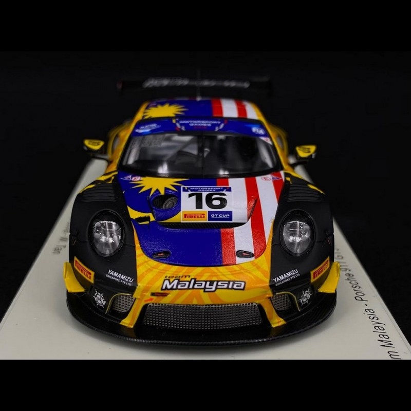 B18 1:43 SPARK S6319 PORSCHE 911 GT3 R FIA MOTORSPORT GT CUP VALLELUNGA MIB