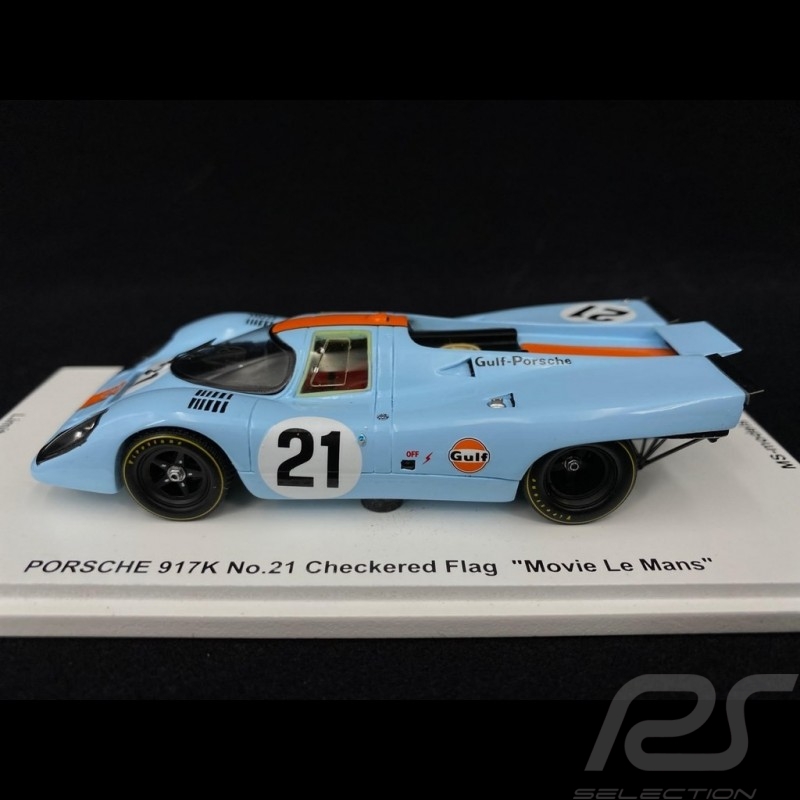 Porsche 917K n° 21 Checkered Flag "Film Le Mans" 1/43 Spark FS24