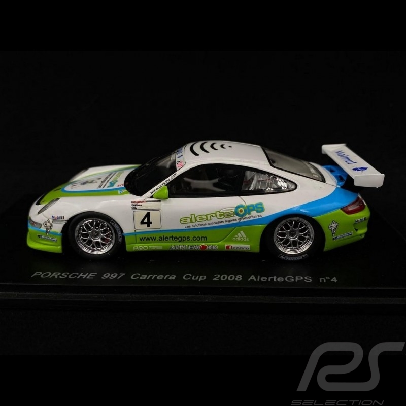 Porsche 911 type 997 n° 4 AlerteGPS Carrera Cup 2008 1/43 Spark MX012