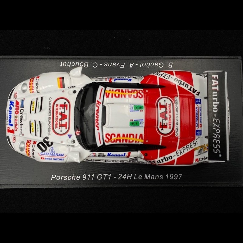 Porsche 911 GT1 type 993 n° 30 Le Mans 1997 1/43 Spark S5607