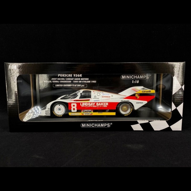 Porsche 956 K 1000 km Kyalami 1983 n° 8 Joest Racing Wollek 1/18