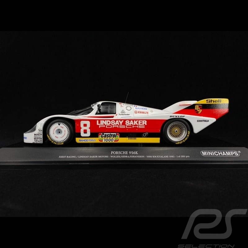 Porsche 956 K 1000 km Kyalami 1983  n° 8 Joest Racing Wollek  1/18 Minichamps 155836698