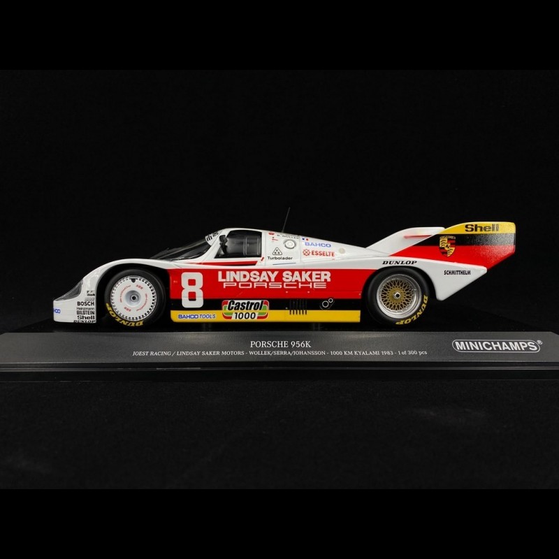 Porsche 956 K 1000 km Kyalami 1983 n° 8 Joest Racing Wollek 1/18