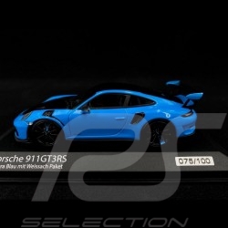 Porsche 911 GT3 RS typ 991.2 Pack Weissach 2019 Riviera blau Sehr selten 1/43 Minichamps 413067037