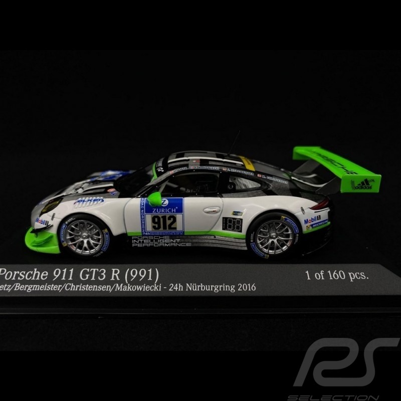 Porsche 911 GT3 R typ 991 n° 912 24h Nürburgring 2016 1/43 Minichamps 437166612
