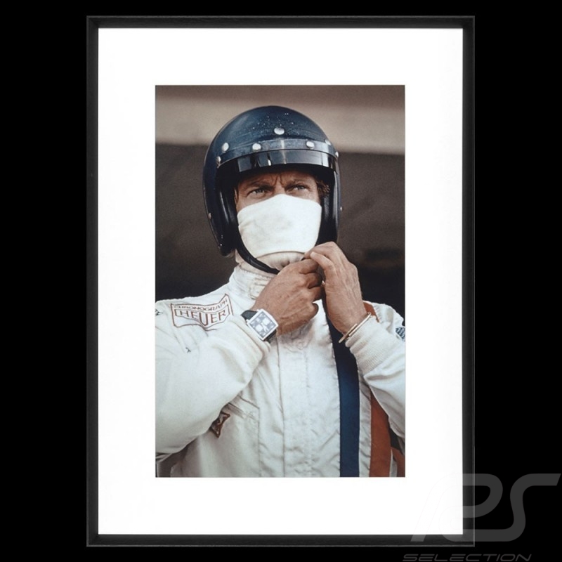 Wall Art Luxury frame Steve McQueen Le Mans 1970 Monaco TAG Heuer 70 x 95 cm