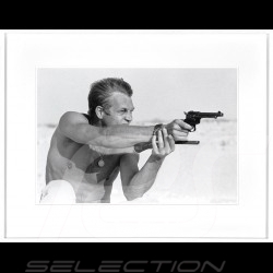 Wall Art Luxury frame Steve McQueen Gun shooting 75 x 95 cm