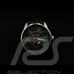 Montre Watch Uhr 911 classique compteur de vitesse speedometer Tachometer boitier chrome  / fond noi