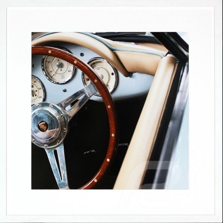 Wall Art Luxury frame Porsche 356 Steering wheel 85 x 85 cm