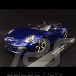 Porsche 911 Turbo S Cabriolet type 992 Gentian blue 2020 1/18 Minichamps 155069081