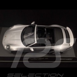 Porsche 911 Turbo S Cabriolet type 992 Gris argenté GT 2020 1/18 Minichamps 155069082
